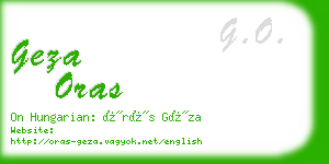 geza oras business card